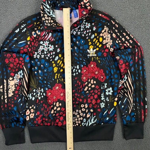 Adidas X Farm Rio Track Jacket size Medium Floral Coral Reef Black 2016 - Picture 8 of 10